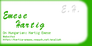 emese hartig business card